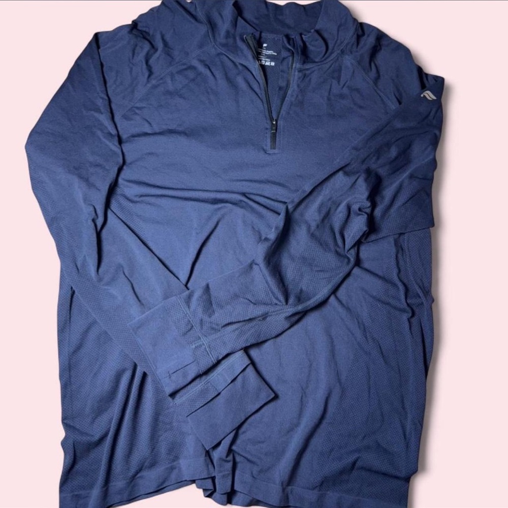 Fabletics Navy Blue Quarter-Zip Pullover - image 1